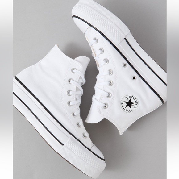Converse White High-Top Sneakers - Picture 11 of 12
